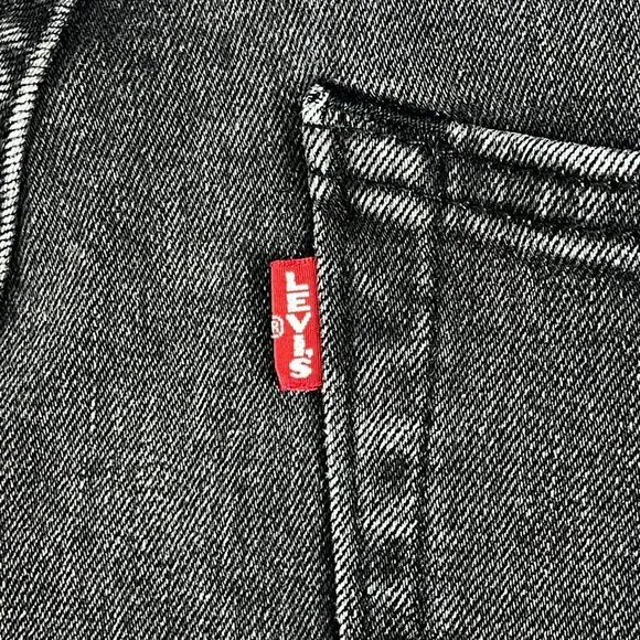 Levis Premium 541 Big E Stretch Black Denim Taper Jeans 32 x 31 True Fit Mens